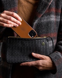 Large iPhone Wallet - Herringbone