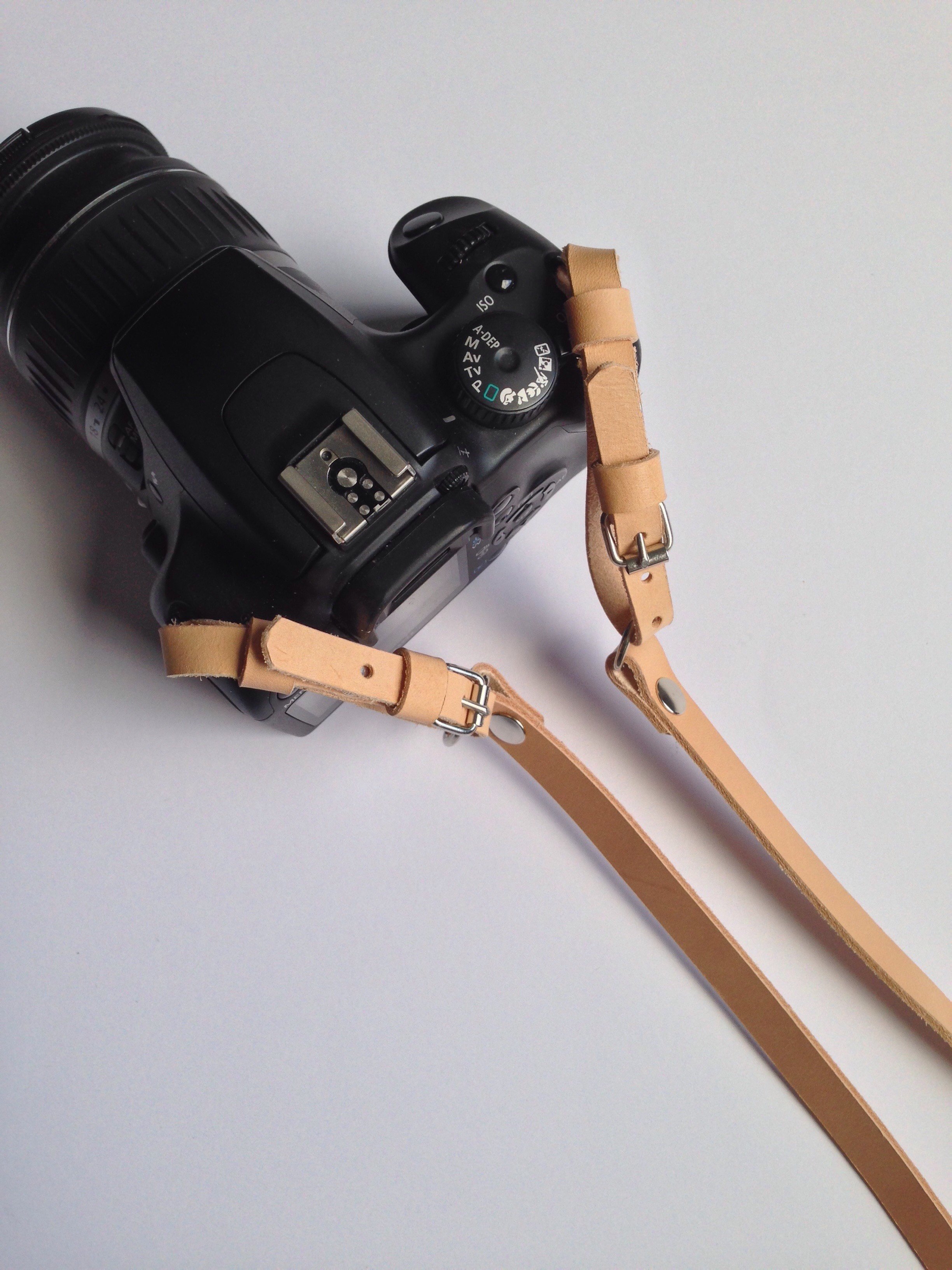 Camera Strap Tan - Kamerarem i läder