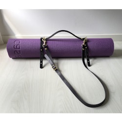 Yoga Mat Strap - Black Leather