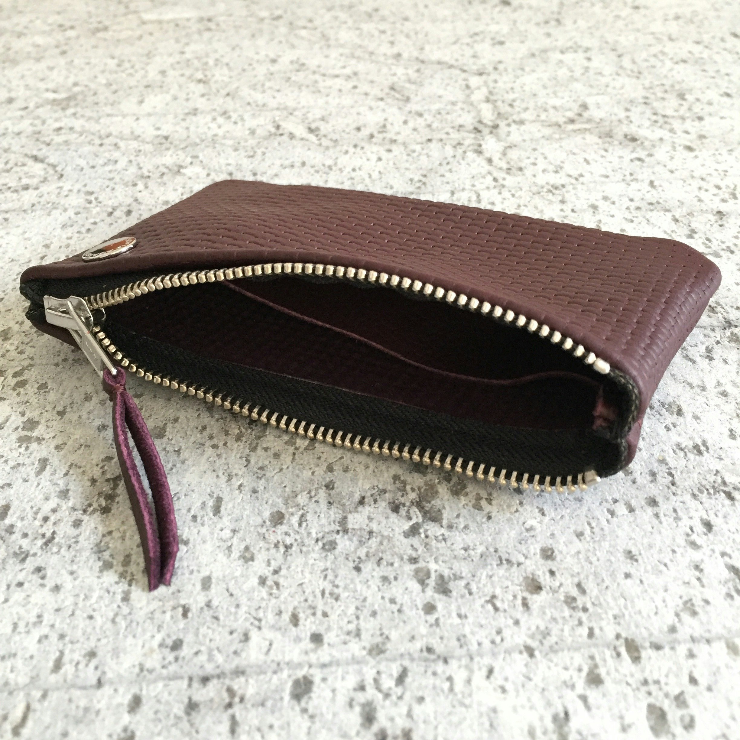 VIP iPhone Wallet - Bordeaux Basket Weave