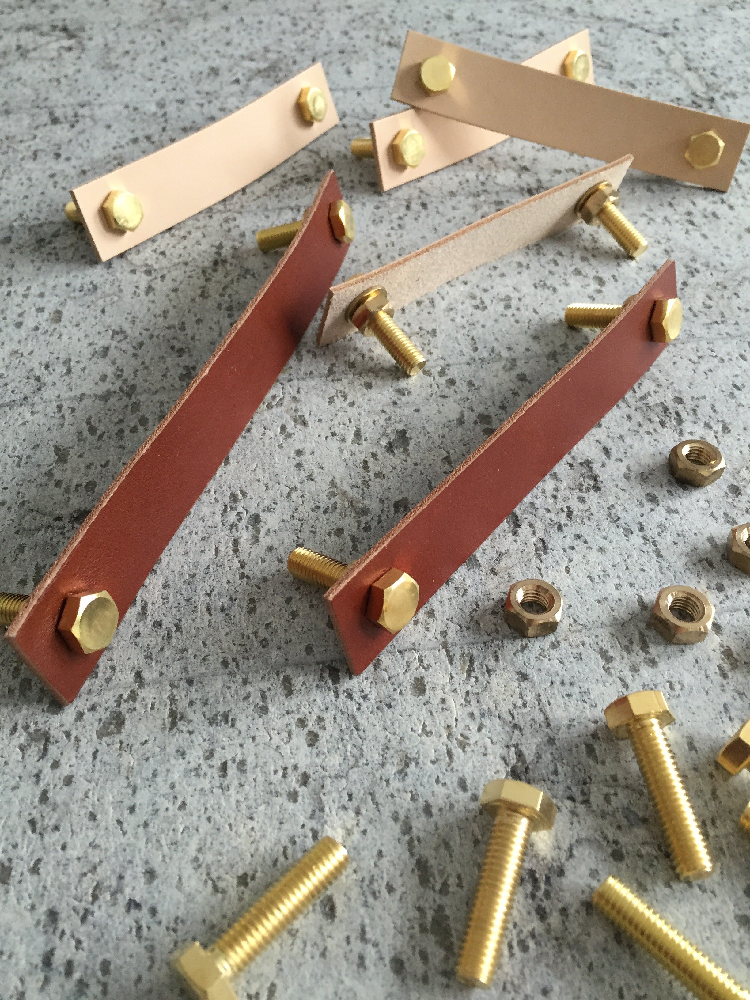 Leather & Brass Handles