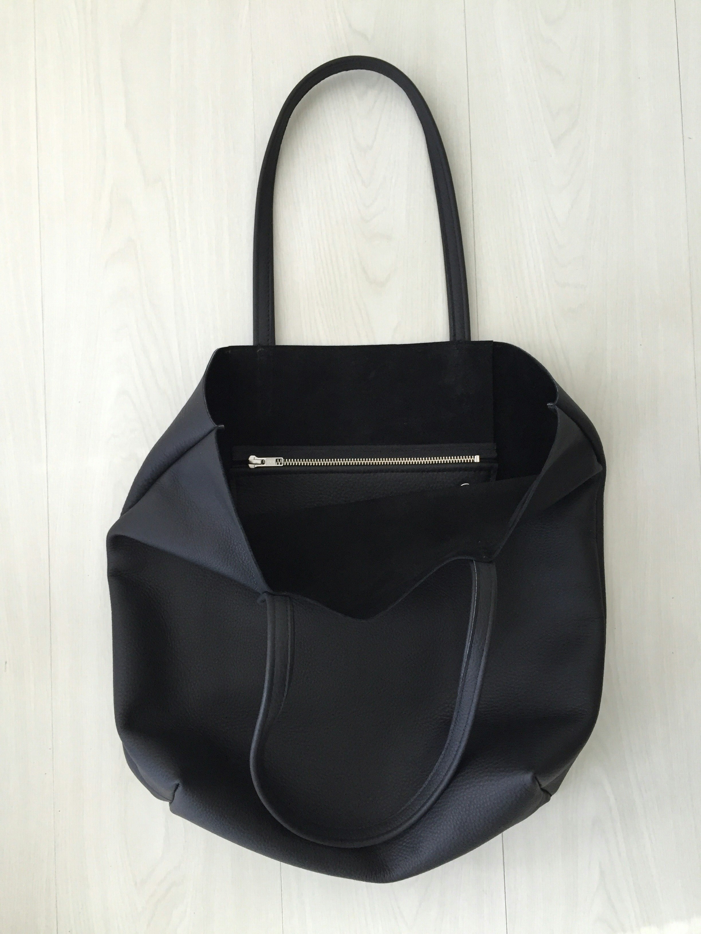 Raw Leather Tote Bag