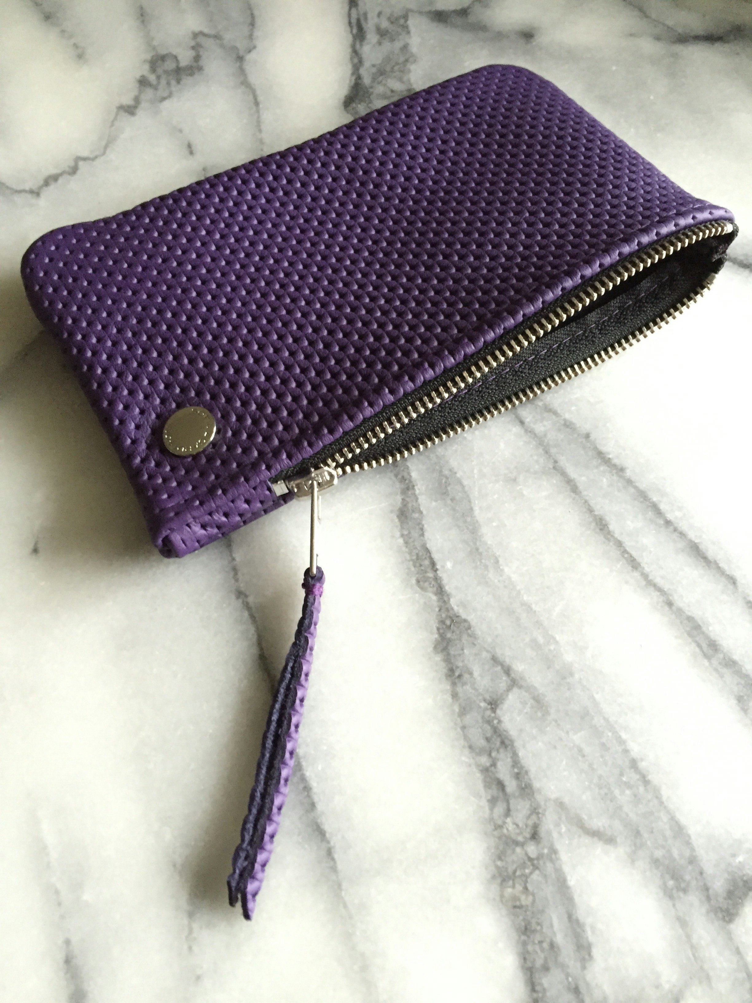 VIP iPhone Wallet - Purple Perforated Leather