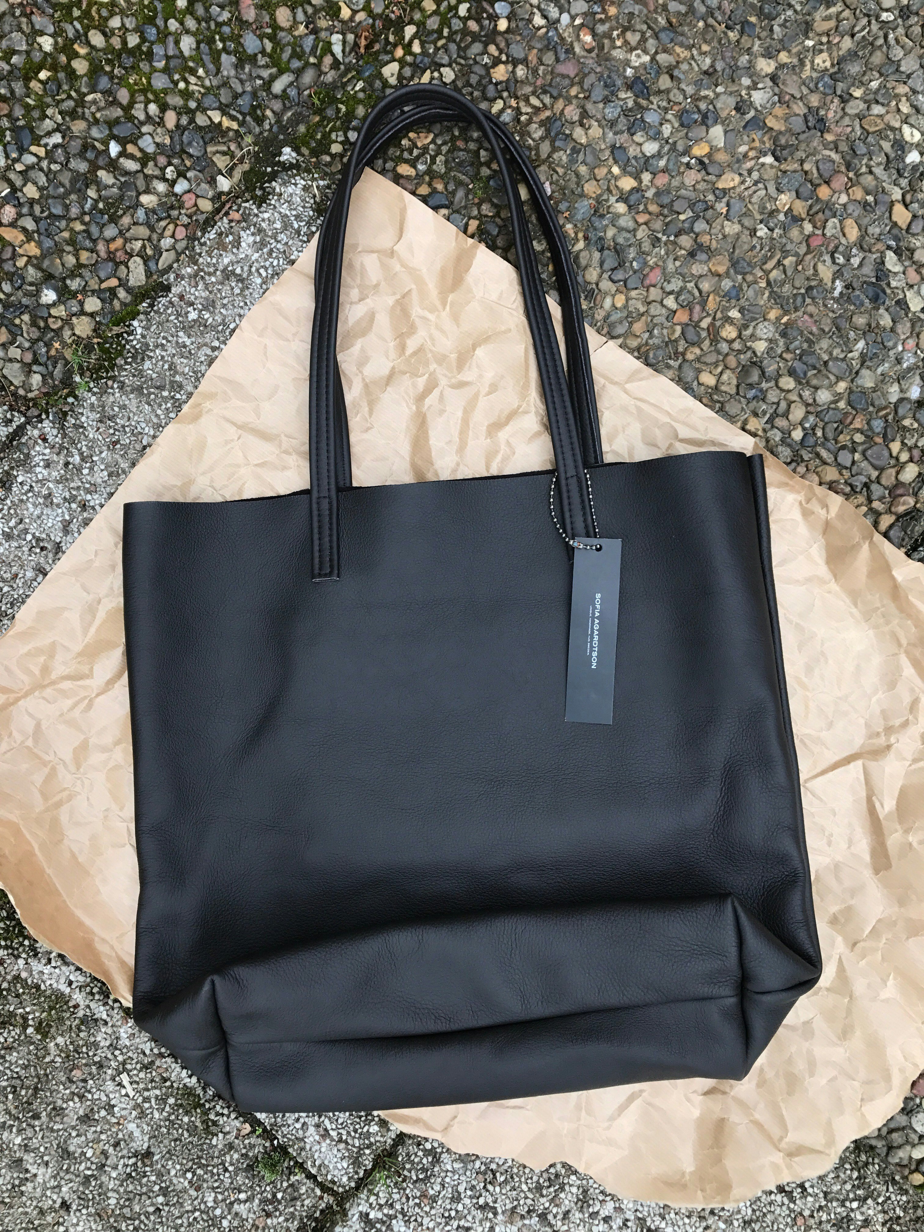 Raw Leather Tote Bag - Dark Chocolate Brown