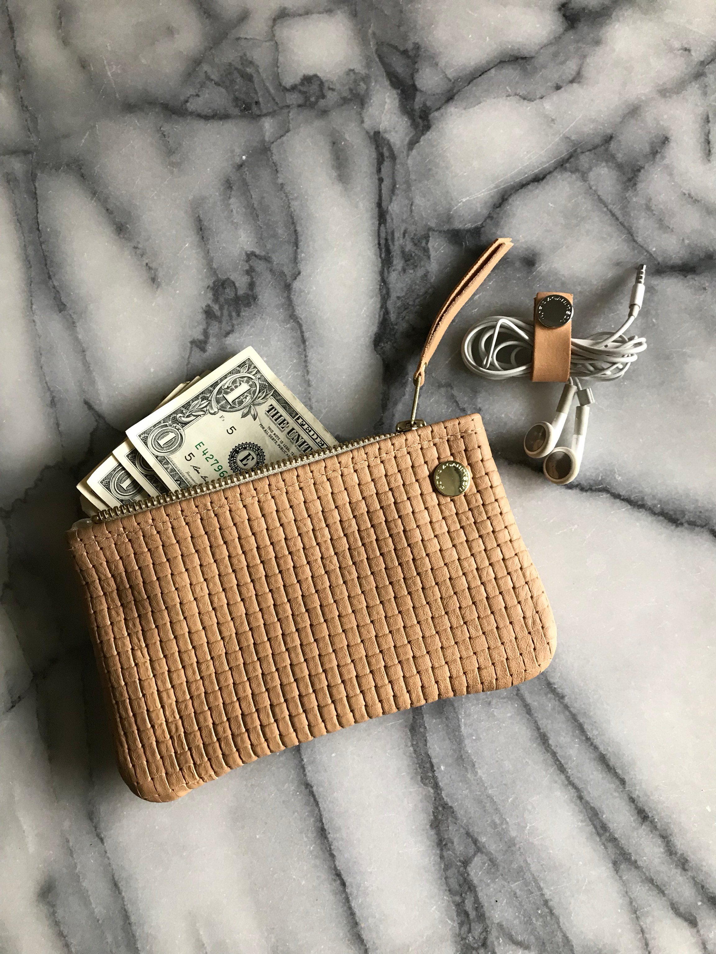 VIP iPhone Wallet - Nude Basket Weave