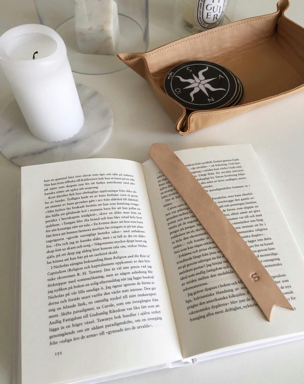 Leather Bookmark  - Bokmärke i läder