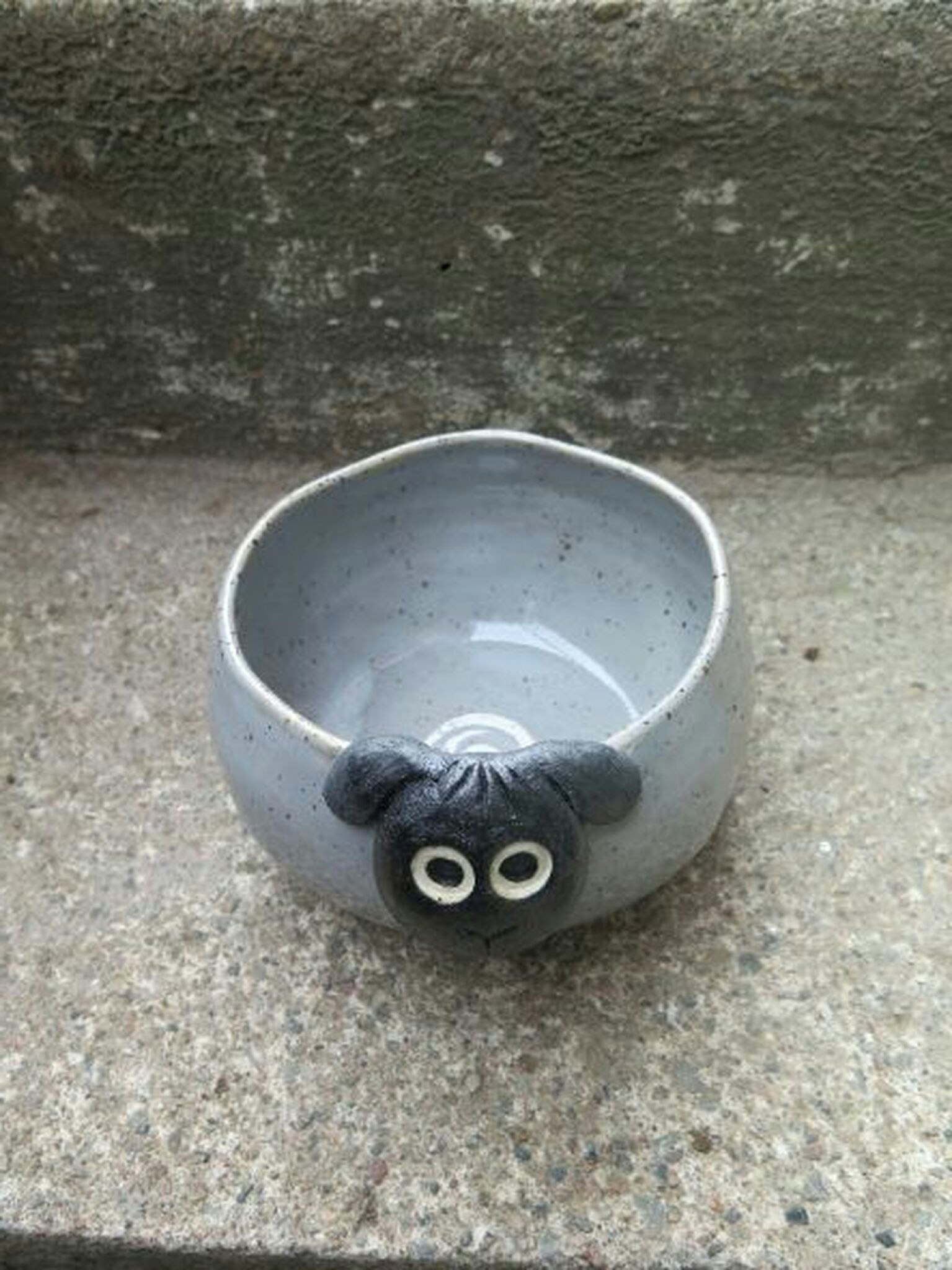 Garnskål "Får" grå
