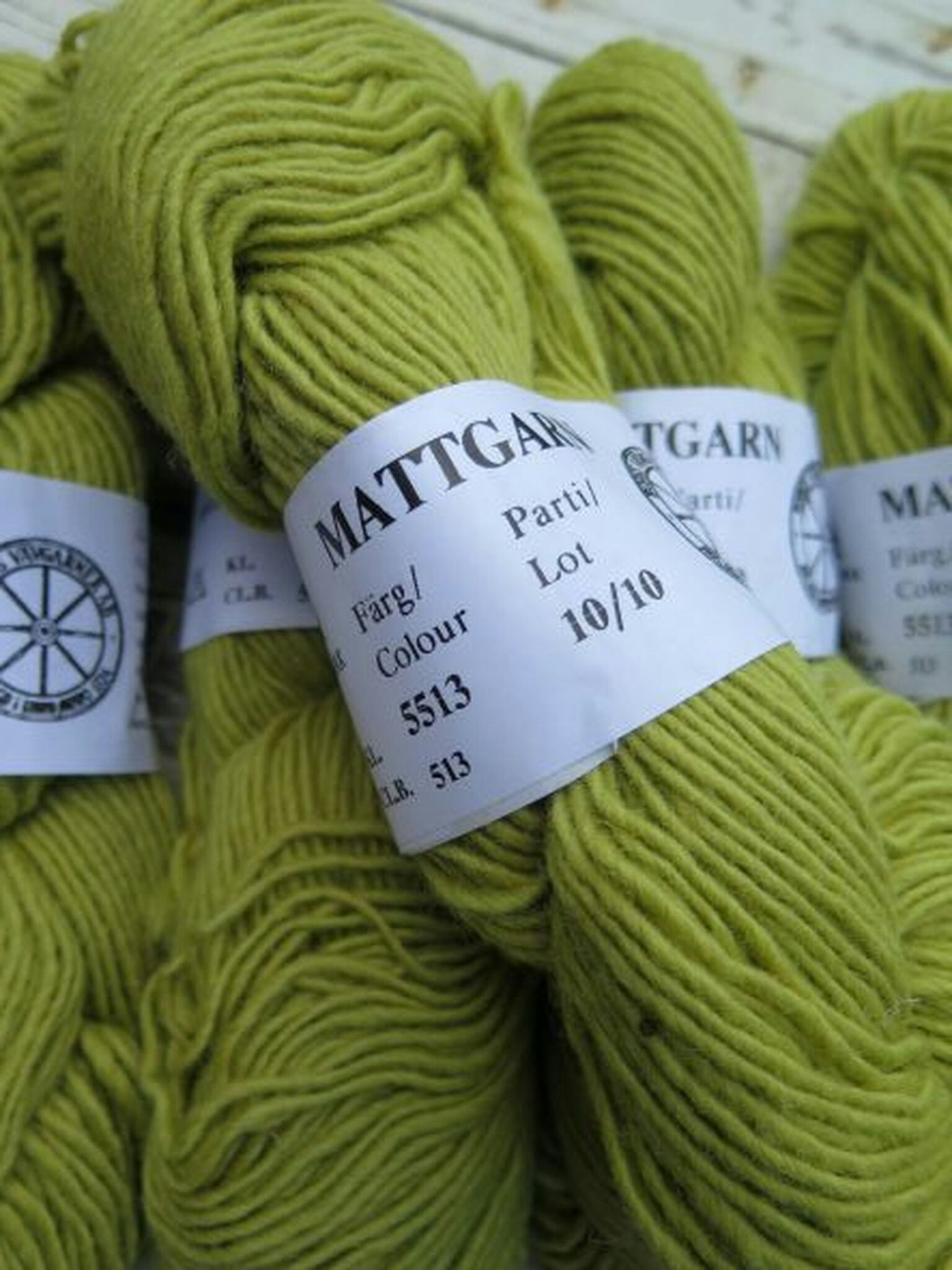 Mattullgarn grön