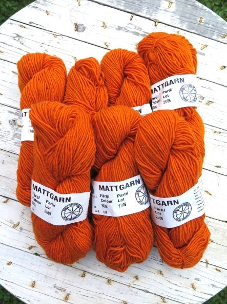 Mattullgarn orange
