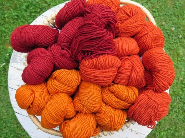 Mattullgarn orange