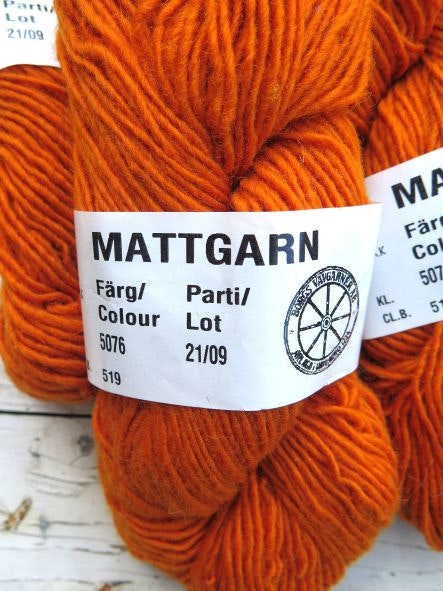 Mattullgarn orange