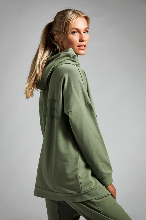 Oversized Hoodie "Be Yourself" - Olive