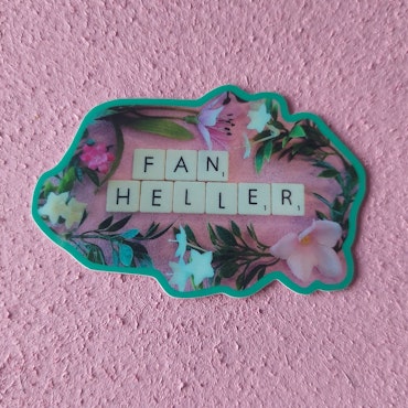 Klistermärke - Fan heller