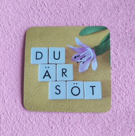 Kylskåpsmagnet - "Du är söt"