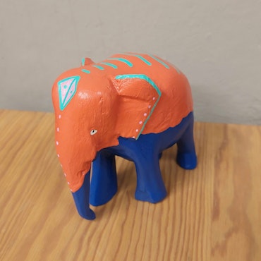 VARELSE - elefant (blå/orange)