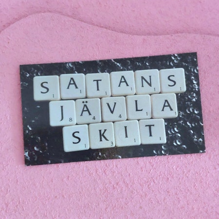 Kylskåpsmagnet - "Satans jävla skit"