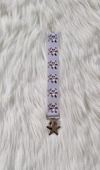 Panda grå, stjärnclips