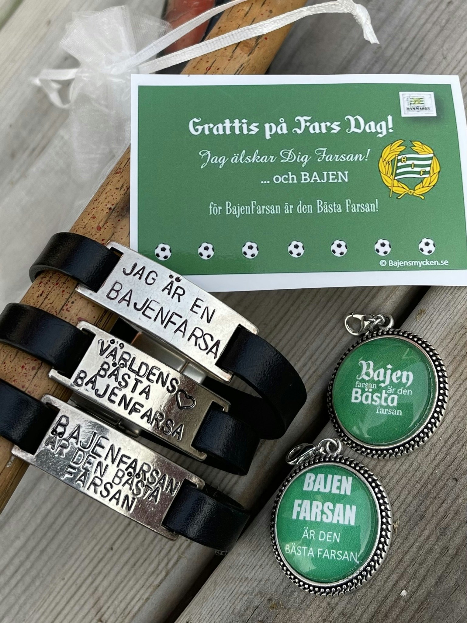 Världens Bästa Bajenfarsa armband inkl grattiskort