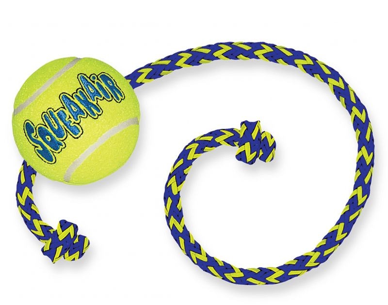 KONG Leksak SqueakAir Ball m rep Gul M 6cm