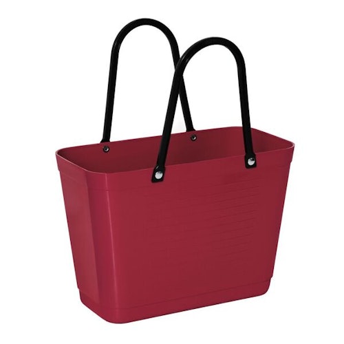 Hinza väska liten vinröd  -green plastic