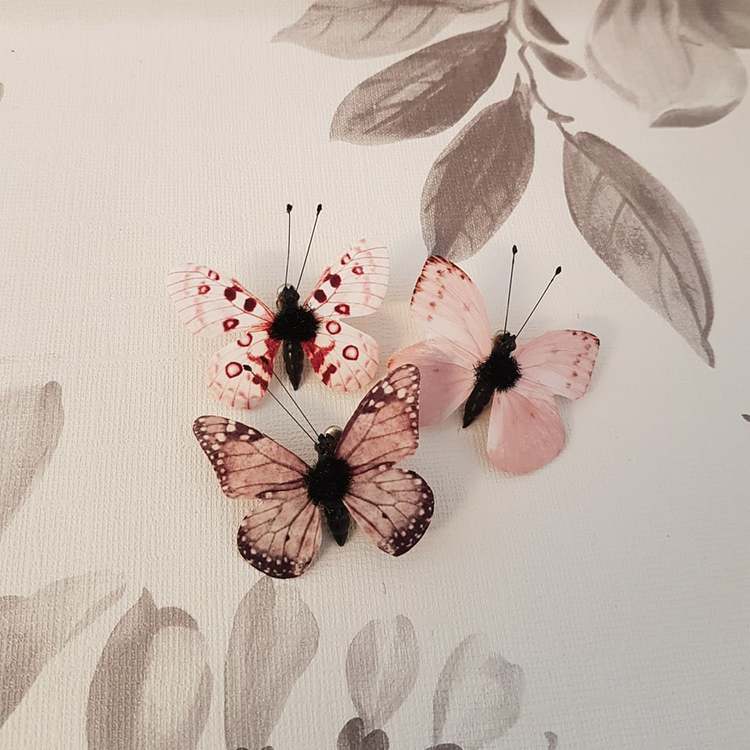 Fjärilar brun/rosa