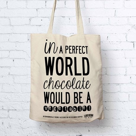 Tygkasse chocolate-I LOVE DESIGN