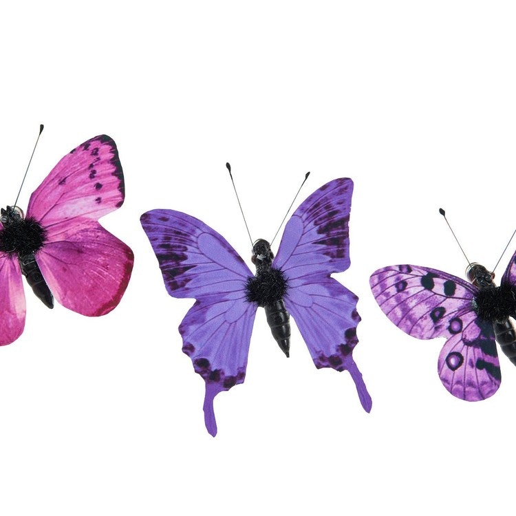 Fjärilar små lila/rosa