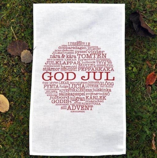 Kökshandduk God Jultext-Mellow Design