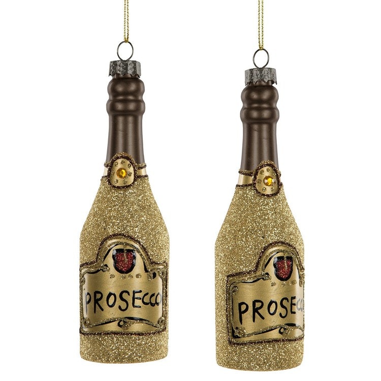 Dekoration pynt prosecco guld