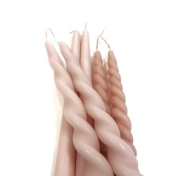 Snurrade ljus dimrosa 2-pack