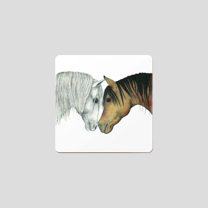 Glasunderlägg hästar 6-pack- CHARLOTTE NICOLIN
