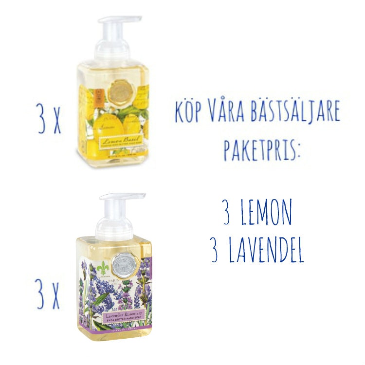 Skumtvål Lavendel & Lemon 6-pack- MICHEL DESIGN WORKS