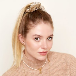 Scrunchie paisley beige