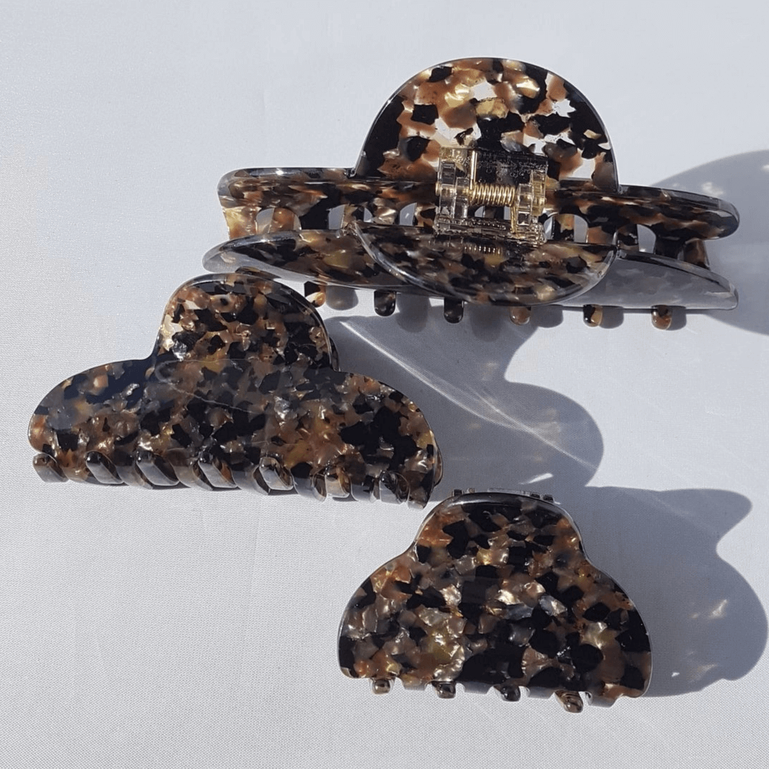 Hårklämmor 3pack Walnut