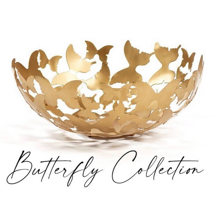 Skål Butterfly guld -CAROLINA GYNNING