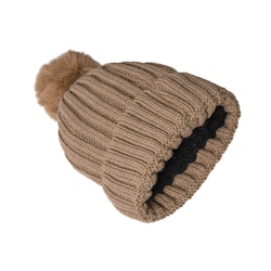 Mössa tofs beige