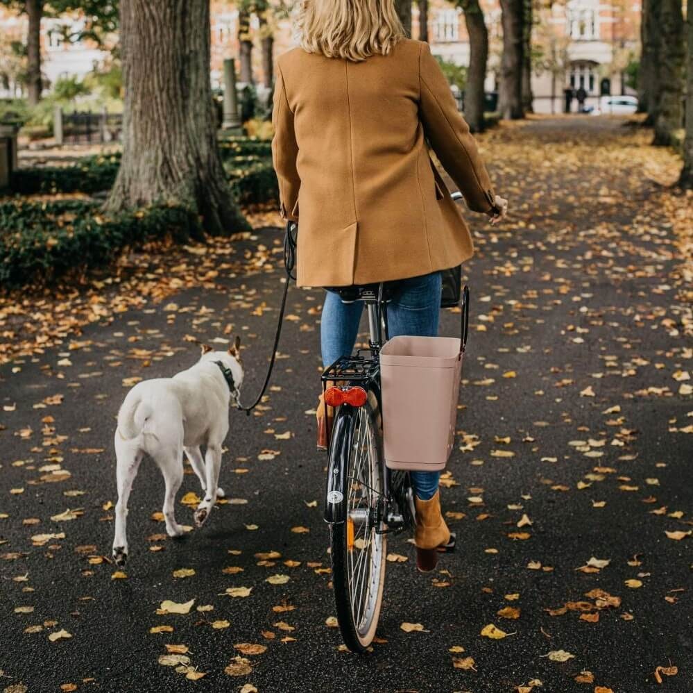 Hinza väska hög nougat cykelfäste