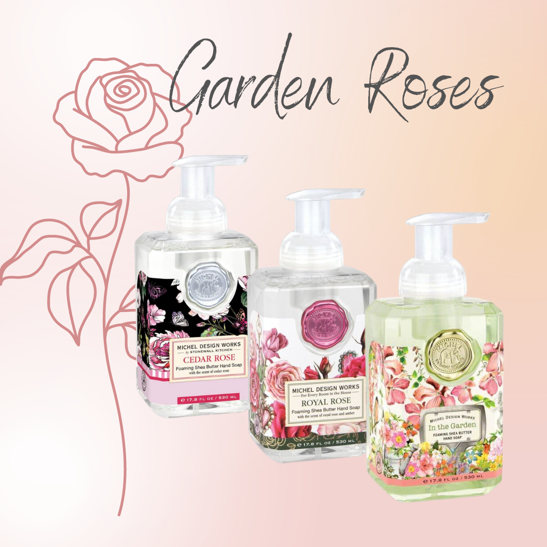 Skumtvålar 3-pack Garden Roses- MICHEL DESIGN WORKS