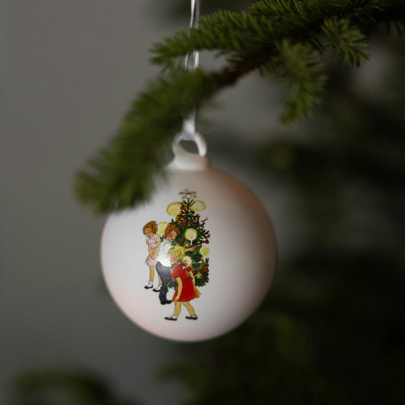 Julkulor 3-pack matt glas - Barnen i bullerbyn