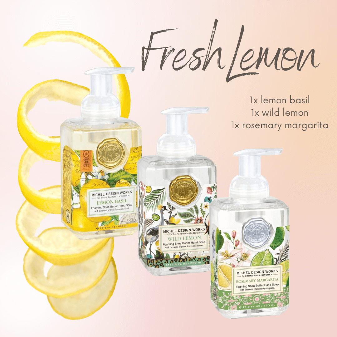 Skumtvålar 3-pack Fresh Lemon- MICHEL DESIGN WORKS