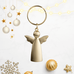 Nyckelring ängel guld