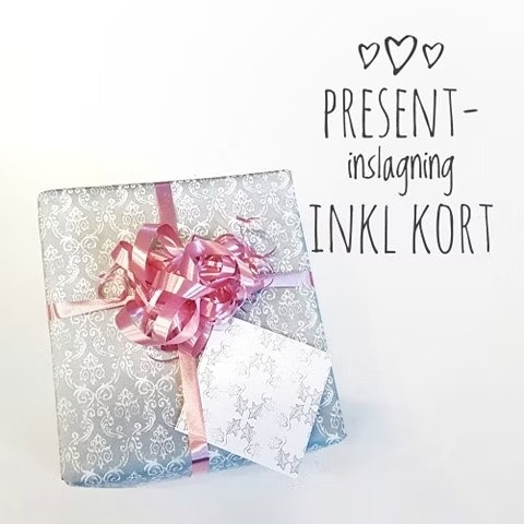 Present inkl kort 25 kr/paket