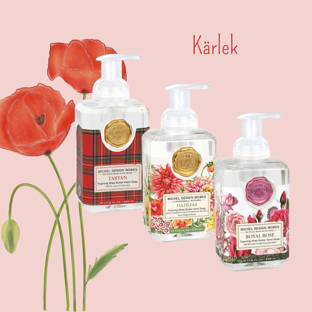 Skumtvålar 3-pack Kärlek- MICHEL DESIGN WORKS