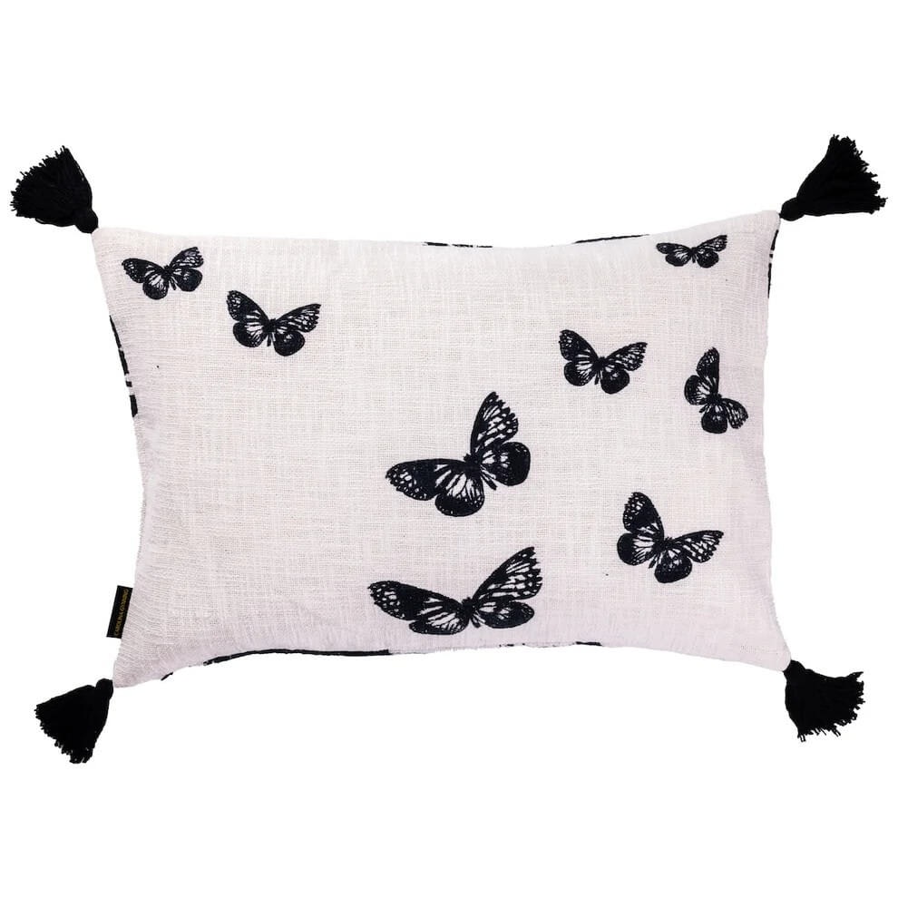 Kuddfodral 40 x 60 Golden butterfly BW butterflies- CAROLINA GYNNING