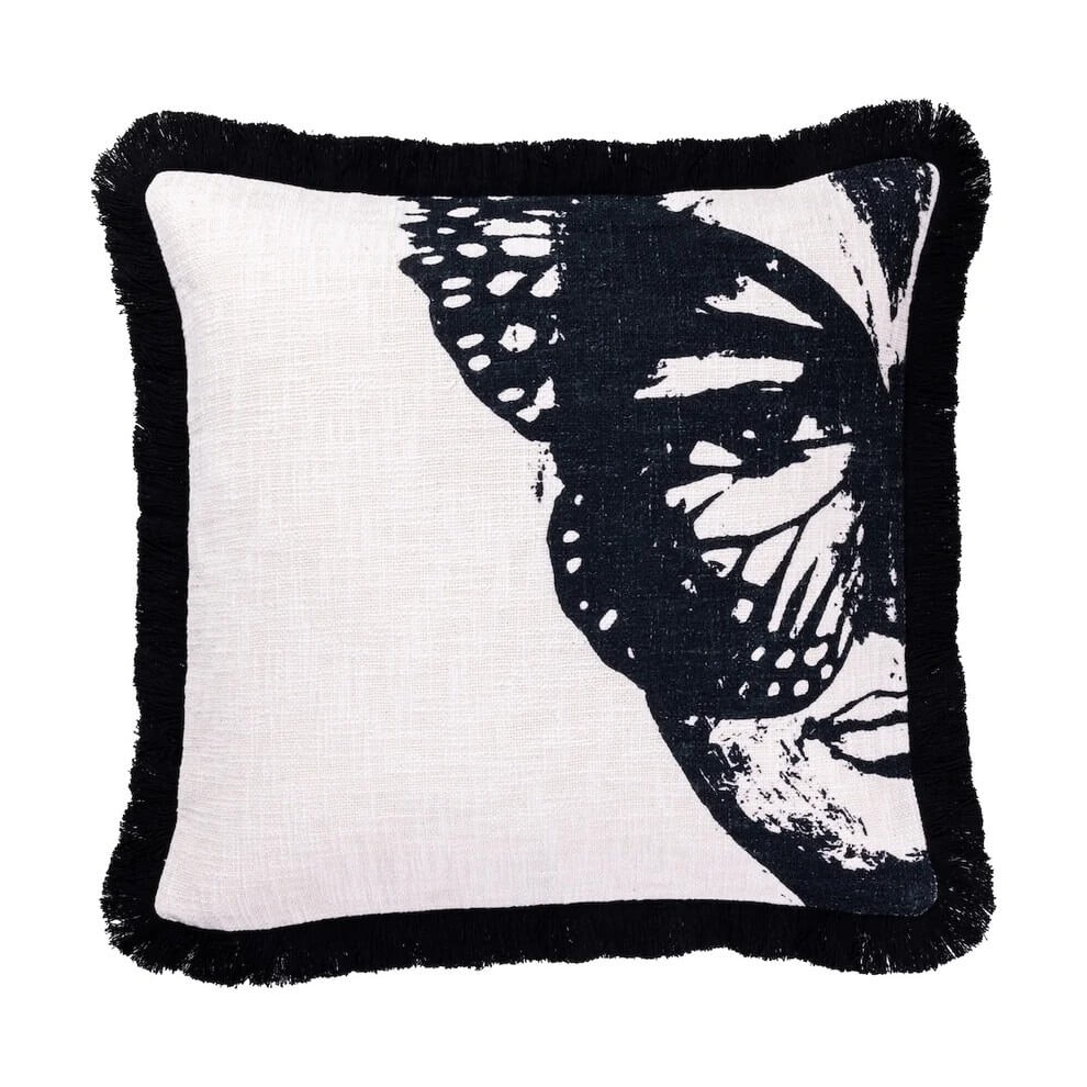 Kuddfodral 50 x 50 Golden Butterfly BW butterflies- CAROLINA GYNNING