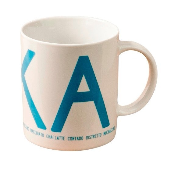 Mugg turkos FIKA- I LOVE DESIGN