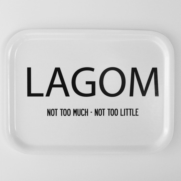 Bricka 27X20 Lagom vit- I LOVE DESIGN