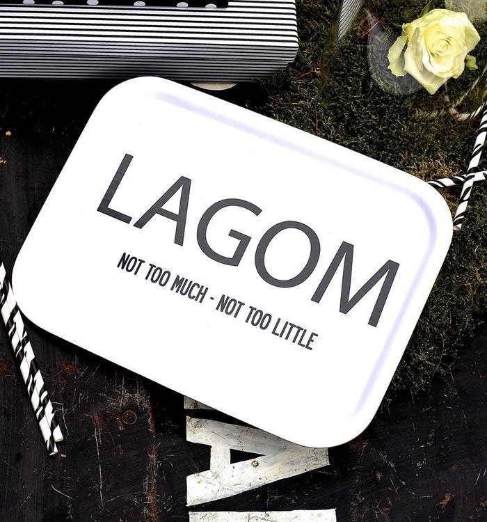 Bricka 27X20 Lagom vit- I LOVE DESIGN