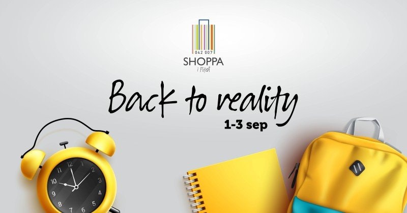 Back to reality 1 - 3 sep