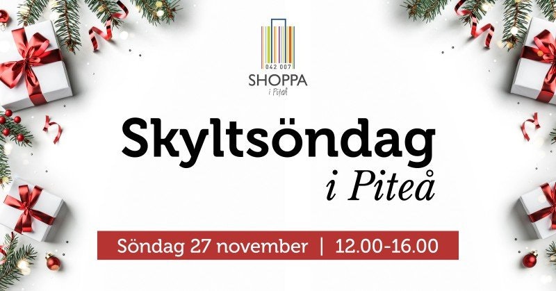 Skyltsöndag, 27 nov